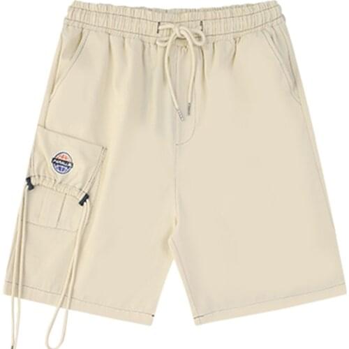 2021 Summer Casual Short Lattice Doodle Drawstring Pocket Shorts Oversized Joggers Pockets Baggy Pant Hip Hop Shorts Streetwear