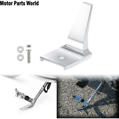 Motorcycle Chrome Stand Kickstand Extension Foot Pedal Stand Kickstand Extension For Harley Softail Fat Boy FLSTFBS FLSTN FLSTF