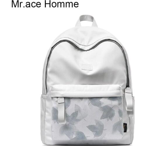 Mr．Ace Homme Women's White Backpacks