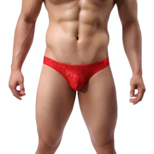 Men Briefs Underwear Mens Sexy Breathable Lace Briefs Underpants Gay Men Underwear Shorts Cueca Male Panties Briefs