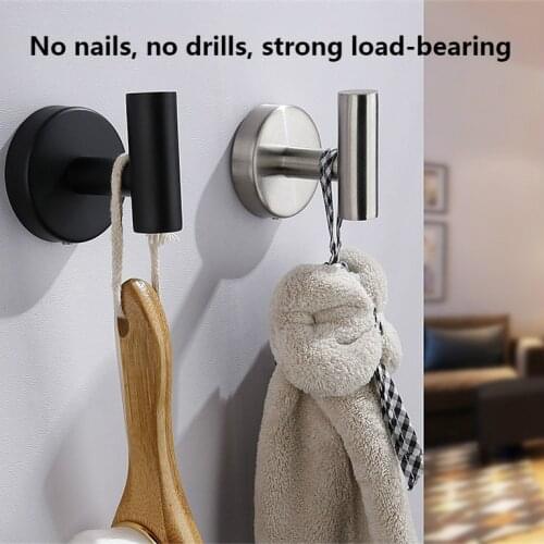 Stainless Steel Hook Hanger Hanging Wall Storage Kitchenware Hook Reusable Heavy Duty Bedroom Bathroom Kitchen Wall Storage