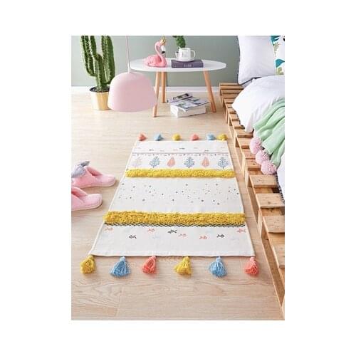 Japanese Style Bedroom Tatami Carpet Rectangular Handmade Cotton Linen Non-Slip Mat