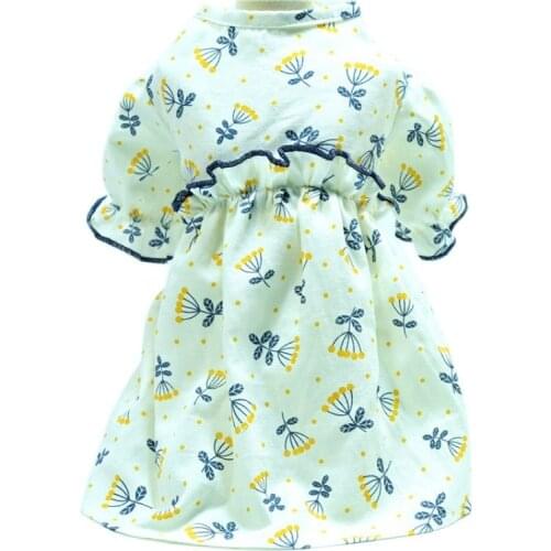 Pet Dog Dress Puppy Skirt Cute Floral Dog Dresses Pomeranian Yorkshire Clothing Shih Tzu Bichon Maltese Poodle Schnauzer Clothes