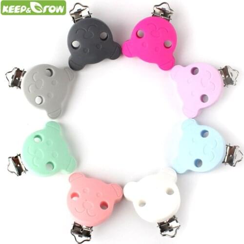 KEEP&GROW Silicone Baby Teething Pacifier Clip Dummy Teether Chain Holder Soother Nursing Toy Accessories Clips Baby Products