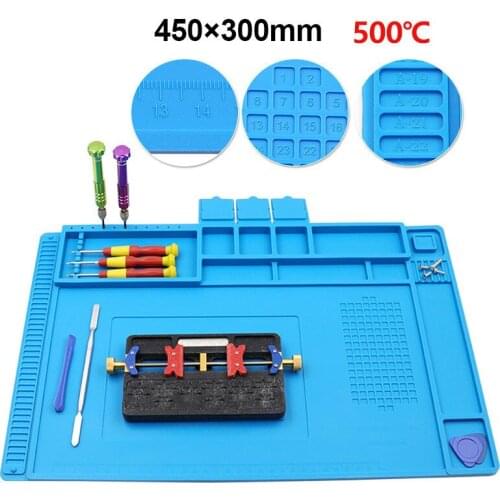 Heat Insulation Silicone Working Mat Heat-resistant Soldering Station Repair Insulator Pad Maintenance Platform Magnetic cushion