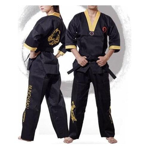 Unisex top quality adult&children jeet kune do nunchakus clothing uniforms embroidery dragon clothes