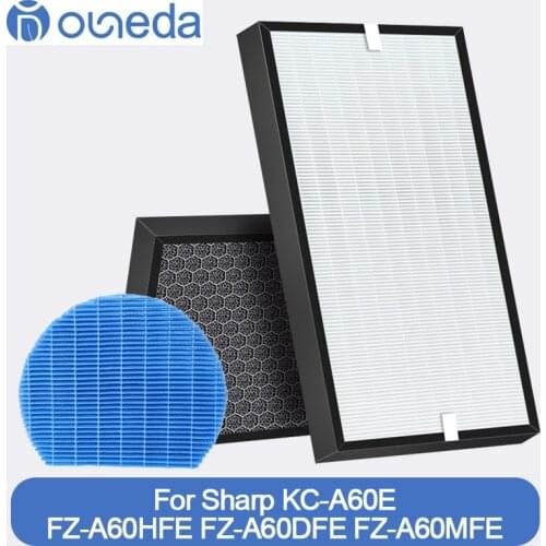For Sharp FZ-A60HFE FZ-A60DFE FZ-A60MFE Air Purifier Replacement Parts HEPA & Activated Carbon & Humidifying Filter for KC-A60E
