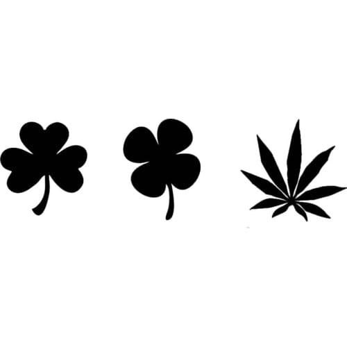 16*4.7cm Lucky grass vinyl sticker auto parts funny decorative accessories Car Accessories car sticker