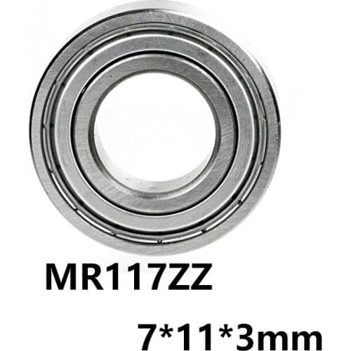 5pcs/lot MR117ZZ Bearing Deep Groove Ball Bearing Miniature Mini Bearing MR117-ZZ 7*11*3mm 7x11x3 52100 Chrome Steel