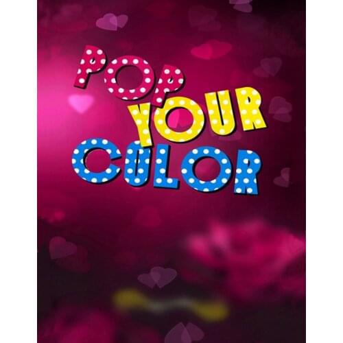 5x7ft Heart Pop Your Color Photography Backdrops Photo Props Studio Background