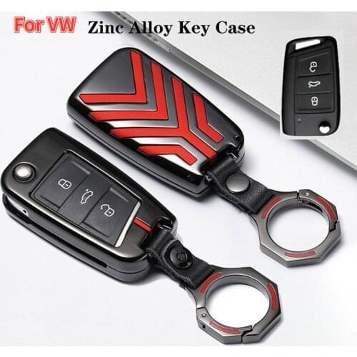 Zinc Alloy Car Key Cover Case Fob For VW Volkswagen Passat Polo Golf 7 For Skoda