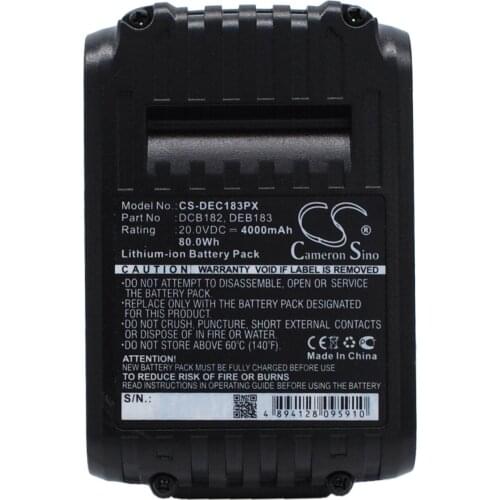 CS 4000mAh/80.00Wh battery for Dewalt DCD740,DCD740B,DCD780,DCD780B,DCD780C2,DCD780L2,DCD780N,DCD785C2,DCD785L2