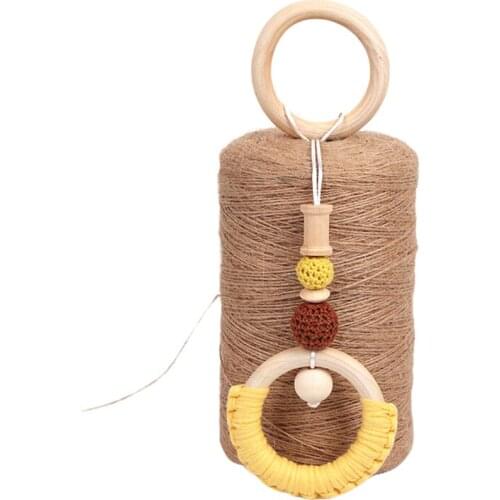 Wooden Chain Rattle Pendant Kids Room Decoration Accessories Baby Decorative Ornaments