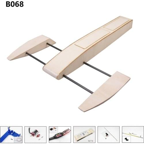 RC Outrigger Wooden Shrimp Boat Kit RC Speed Boat Outrigger Shrimp Racing Boat Model Building Kits Radio Speedboat