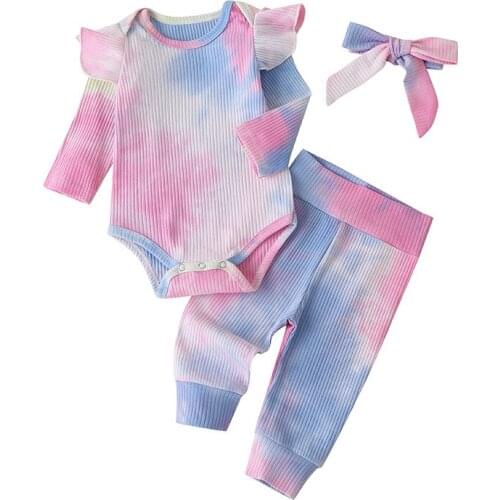 2pcs Childrens Sets Girl Cotton Long Sleeve Fashion Baby Bodysuit Infant Costume Girls Boys Clothing Sets Jumpsuit + Trousers