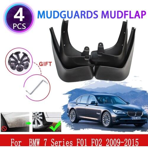 For BMW 7 Series F01 F02 2009~2015 Mudguards Mudflaps Fender Mud Flap Splash Mud Guards Cover Clean Muddy Rear Wheel Accessories
