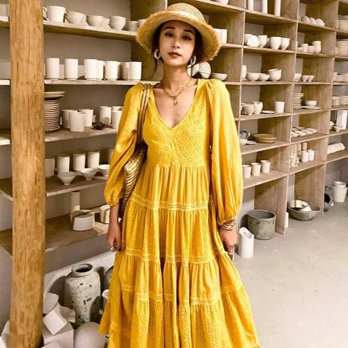 Janiyou 2021 spring and summer new dress V-neck swing dress temperament lady Korean open back dress in stock