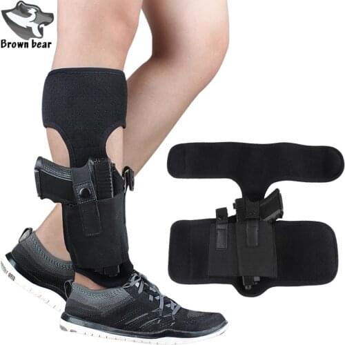 Ankle Gun Holster Neoprene Concealed Carry Holster for Glock 17 19 Sig Sauer1911with Magazine Pouch