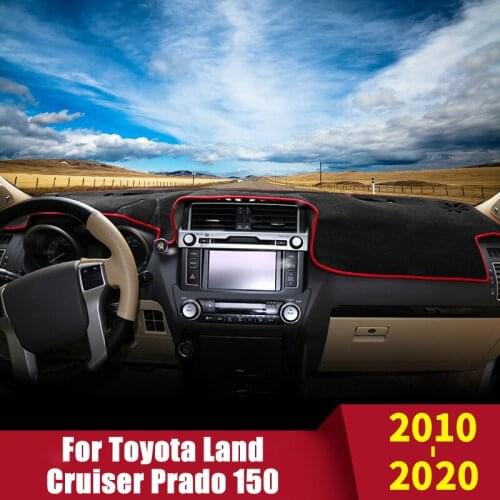 Car Dashboard Cover Mat Avoid Light Pad Instrument Panel Carpets For Toyota Land Cruiser Prado 150 FJ150 2010-2020 Accessories