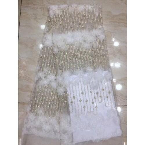 The Latest African Lace Fabric 2021 High-quality Lace French Mesh Lace Fabric Embroidery Tulle Lace Dress D38631