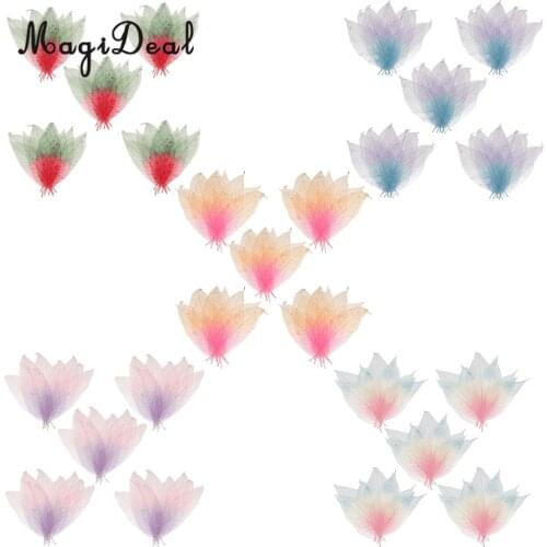 MagiDeal Beautiful 50Pcs Natural Magnolia Skeleton Leaf Leaves DIY Crafts for Scrapbooking Flower Making Lampshades Wall Decor