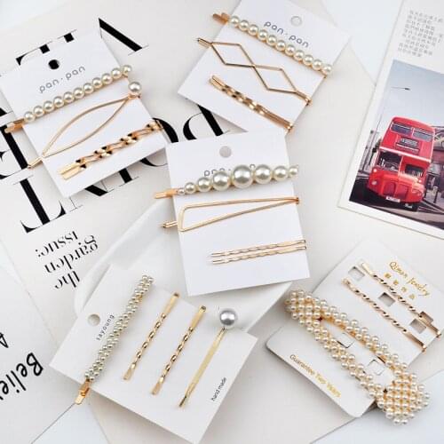 3pcs/set Pearl Metal Hair Clips hair clip pin Hairpin Accessories Hair Styling Hair hairpins for girls magic Clips