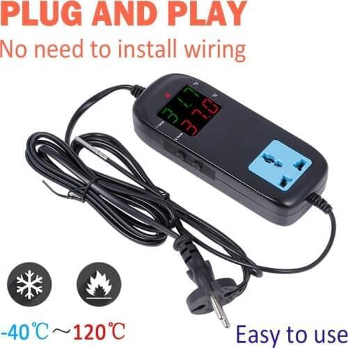 MH-2000 AC90V-250V Electronic Thermostat LED Digital Breeding Temperature Controller With Socket