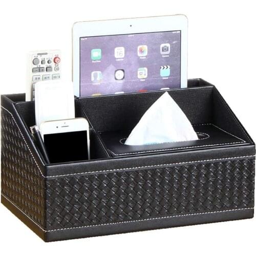 XRHYY Multifunctional PU Leather Office Desk Organizer Pad Notebook File Holder Card/Pen/Phone/Stationery Storage Multi Colors