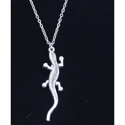 New Fashion Necklace 56x15mm lizard gecko Pendants Short Long Women Men Colar Gift Jewelry Choker