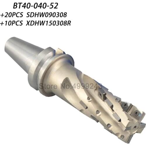 Wholesale bt40-bmc40-52+30pcs carbide blade shell corn head handle whole can insert the blade numerical control milling cutter
