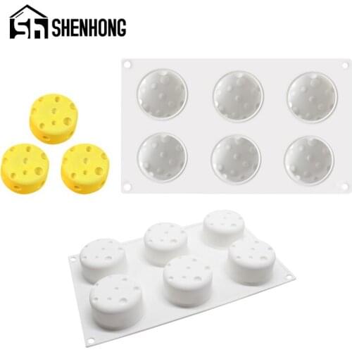 SHENHONG Round Cheese Shape Cake Mold French Mousse Dessert Silicone Molds Baking Pan Muffin Pastry Mould Kitchen Tools