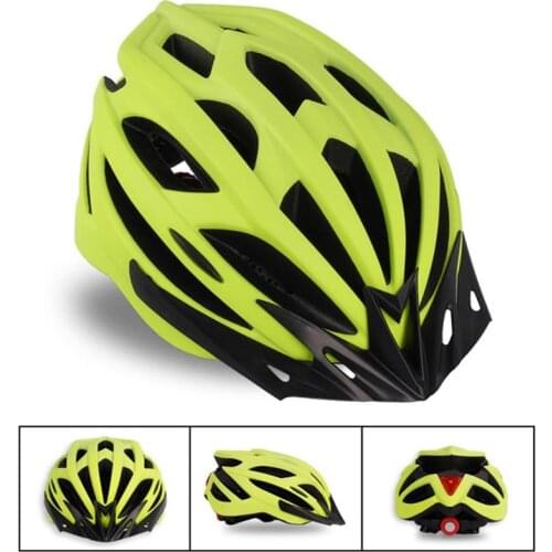 LED Light Bicycle Helmet Ultralight EPS+PC Cover MTB Road Mountain Bike Helmet Integrally Mold Cycling Helmet UNISEX Safely Cap