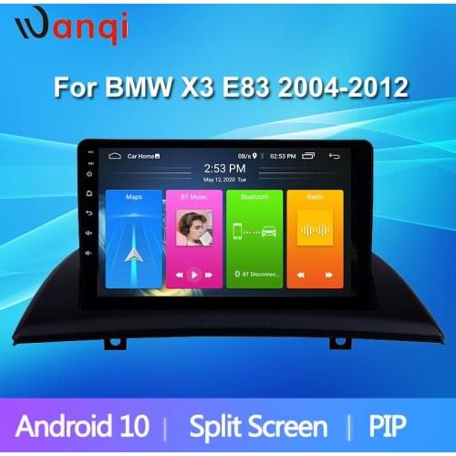 Wanqi Car Player Navigation GPS Android10 For BMW X3 E83 2004-2012 Multimedia Stereo Car Radio 9 Inch HD Auto Touch Screen SWC