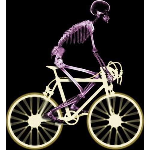 Funny X-Ray Man on Bike Picture Poster Medical Anatomy Art