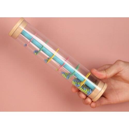 1pc Rainmaker Rain Stick Musical Toys For Toddler Hand Shaking Music Toy Early Education Instrument Toy Popular For Baby Kids