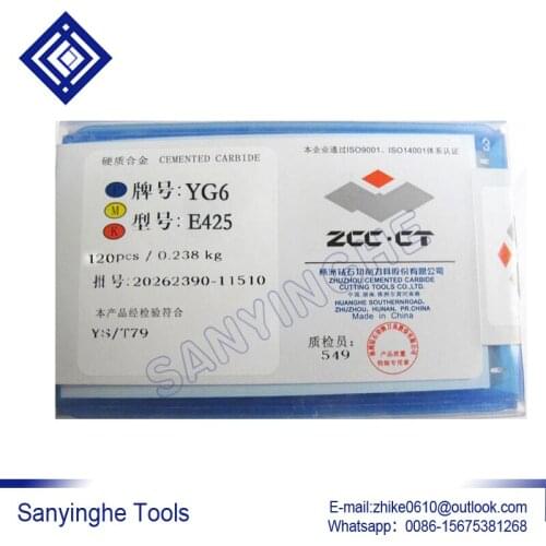 Free shipping high quality 120pcs/lots YG6 / YG8 E425 carbide welding inserts brazed insert blade tools