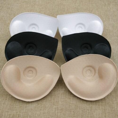 30pairs women high quality thick Sponge Bra Pad cups Removable Insert Breast Bikini Enhancers pads breathable hole