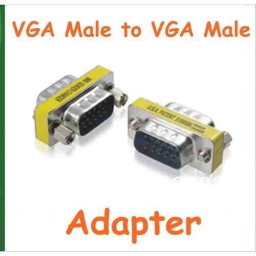 5pcs VGA Male to VGA Male Computer Adapter VGA Male to Male Connector Extender