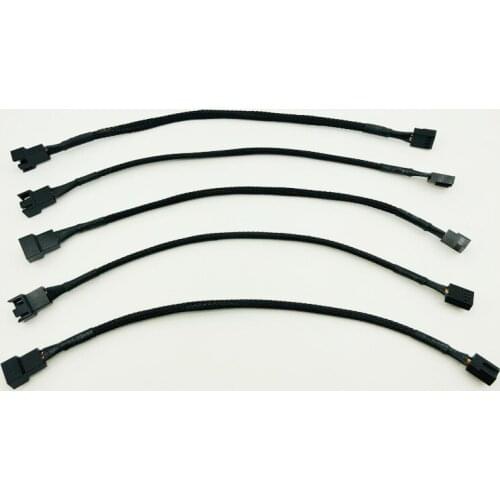 5PCS Motherboard 4Pin PWM Fan Connector Computer Case Extension Power Cable for CPU Computer Case Fan Power Extension Cable NEW