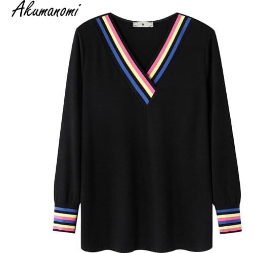 Женские футболки с длинным рукавом AKUMANOMI China At AliExpress