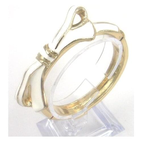 Free shipping high quality alloy gold enamel bowknot bangle bracelet women cuff bangle Open Jewelry