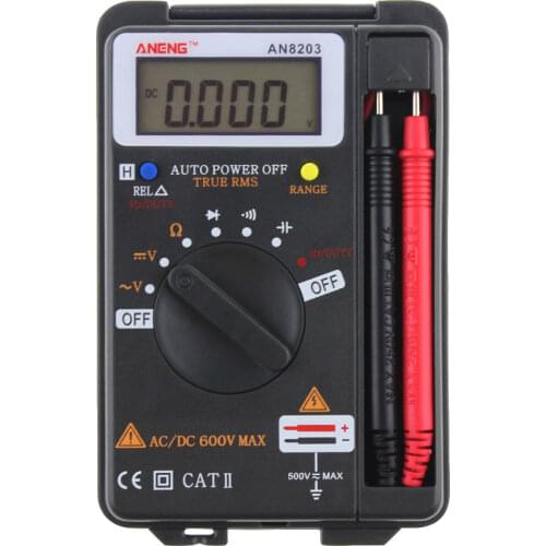 ANENG AN8203 Mini Digital Multimeter 4000counts true rms digital multimeter tester voltmeter battery tester multimetro tester