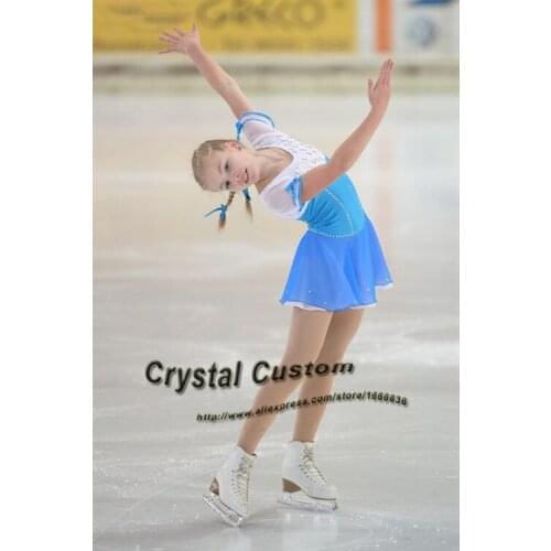 Kids Figure Skating Dresses With Spandex Fashion New Brand Ice Skating Dresses Competition DR3425