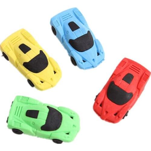 Childrens detachable DIY toy car eraser student campus color eraser 2pcs