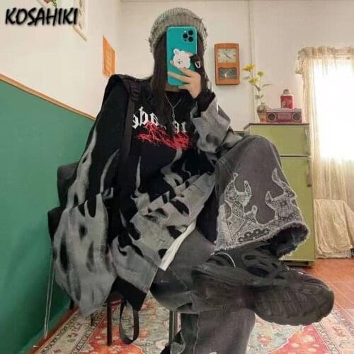 KOHAHIKI Tie Dye Tees T-Shirt Women Man Fashion Tops Aesthetic Harajuku Style T Shirts 2021 Summer Loose Streetwear Blusas