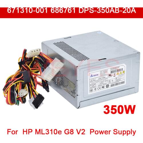 Well Tested Computer Power Supply 671310-001 686761-001 100V-240V 350W DPS-350AB-20A for HP ML310e G8 V2