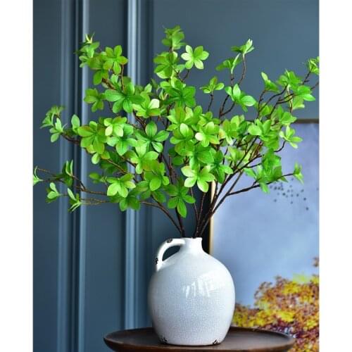 Simulation Of Japanese Bell Plant Foliage Green Olive Branch Decoration Tree Desktop Decoration Artificial Dry Flower And Leaf