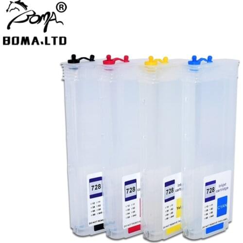 BOMA.LTD Refill 730 830 For HP 728 Bulk Ink Cartridge New Stable Chip For HP728 DesignJet T830 T730 F9J68A F9J67A F9J66A F9J65A