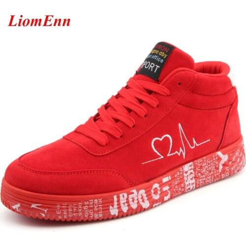 Red High Top Sneakers Women Shoes 2021 Spring Canvas Running Womens Casual Sport Shoes Man Graffiti basket femme Big Size 35-44