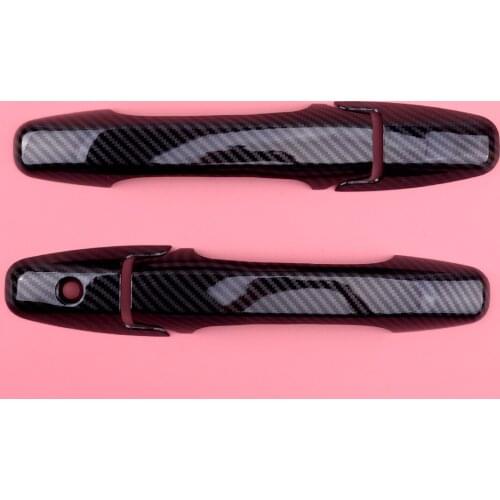 Exterior Door Handle Covers Trims Moulding ABS Carbon Fiber Style Fit For Honda Civic Coupe 2 Door 2006 2007 2008 2009 2010 2011